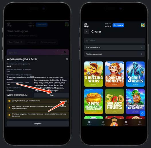 Разрешенные автоматы в казино TonPlay